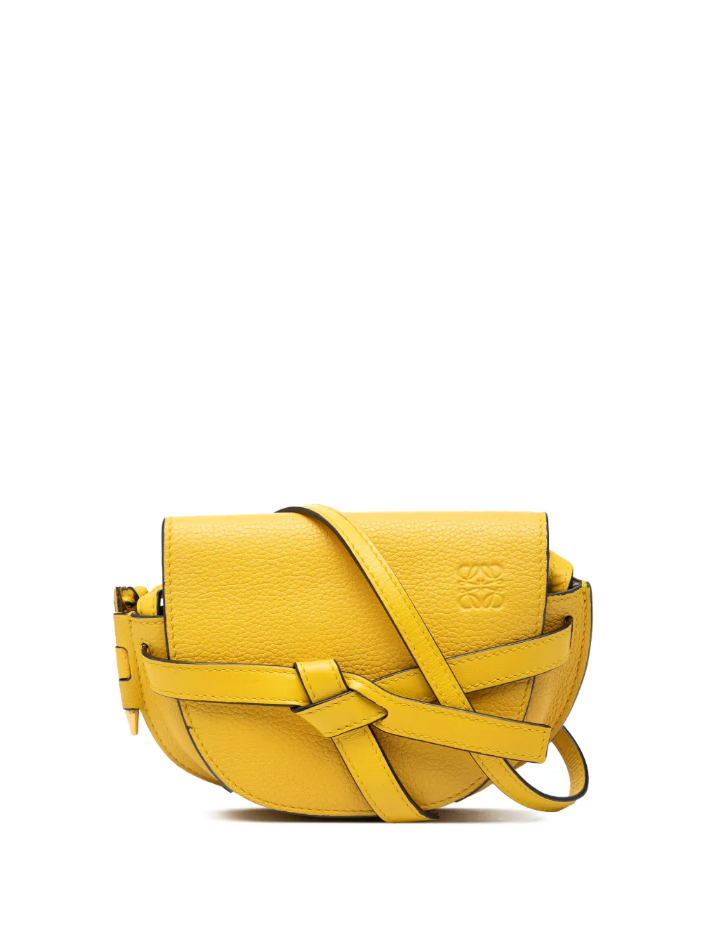 Loewe Pre-Owned 2018 mini Gate Umhängetasche aus Leder - Gelb