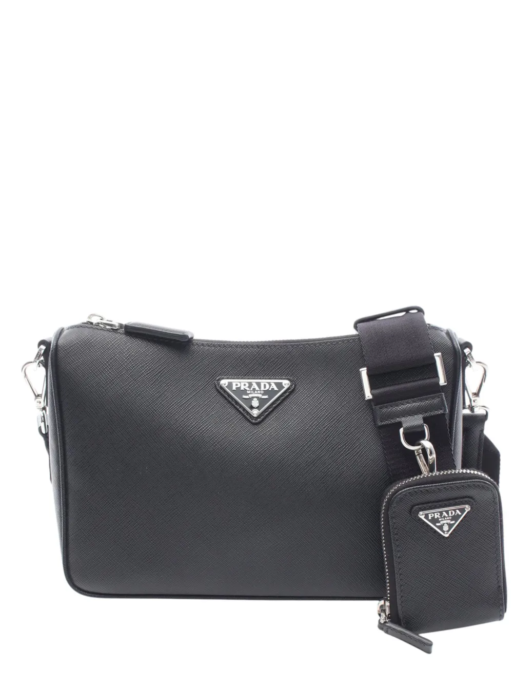 Prada Pre-Owned 2000-2005 Saffiano Travel Umhängetasche - Schwarz