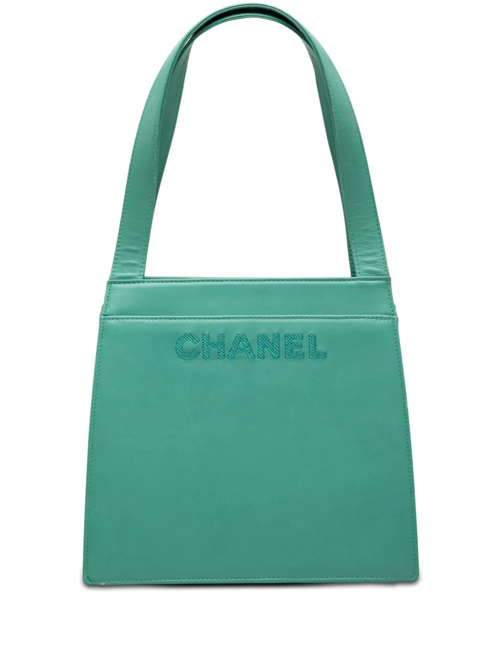CHANEL Pre-Owned 1997-1999 Lambskin Logo tote bag - Blue