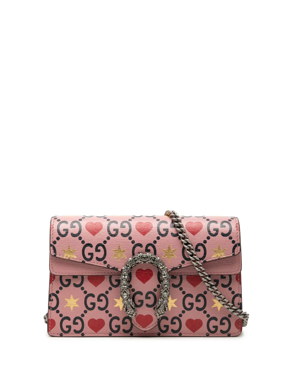 Gucci Pre-Owned 2016-2026 Mini Textured Leather Valentines Day Dionysus crossbody bag - Rosa