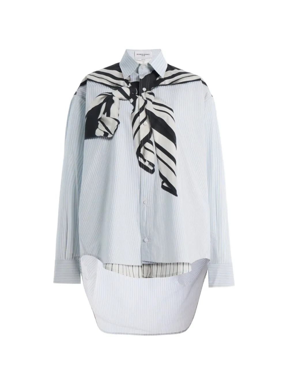 Brandon Maxwell Keegan striped shirt - Blue