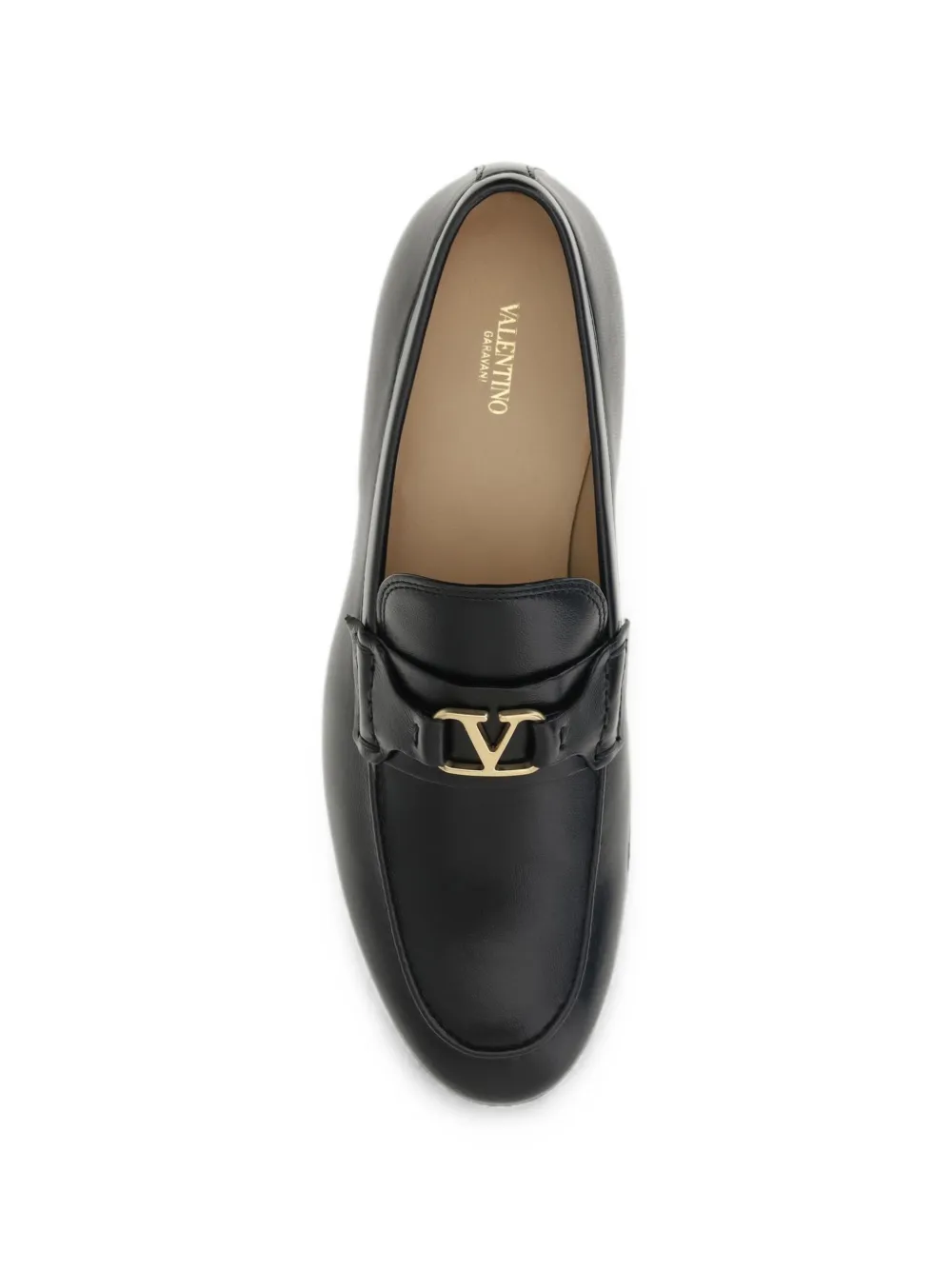 Valentino Garavani VLogo Signature leather loafers Zwart
