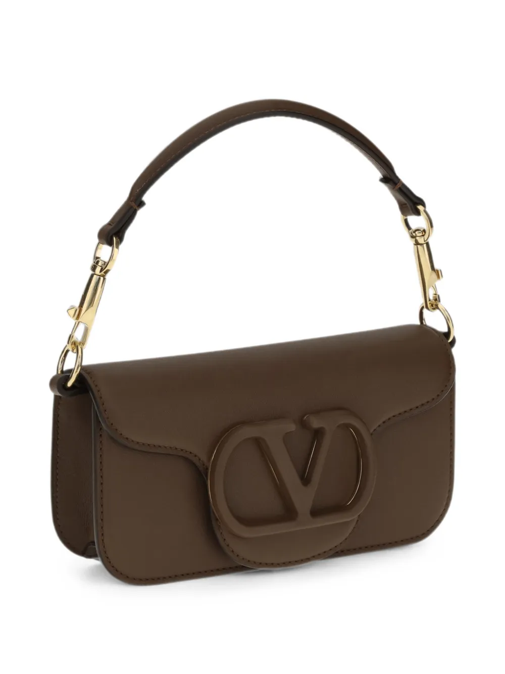Valentino Garavani Locò leren mini-shopper Bruin