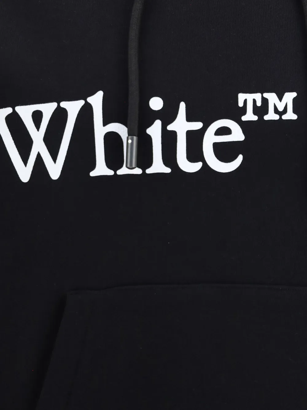 Off-White Bookish Scarf hoodie met logo-print Zwart