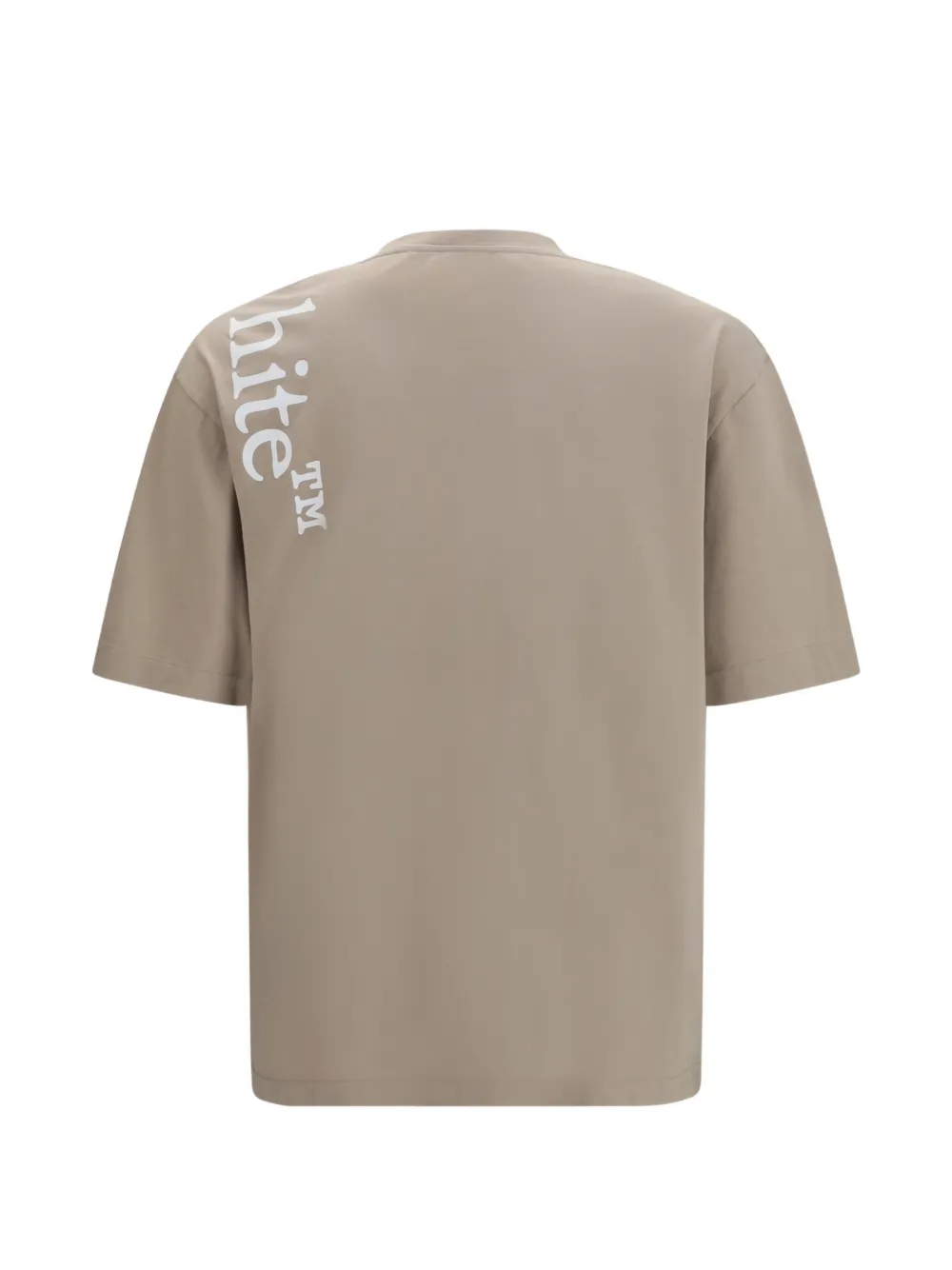 Off-White Vertical Bookish T-shirt met logo-print Beige