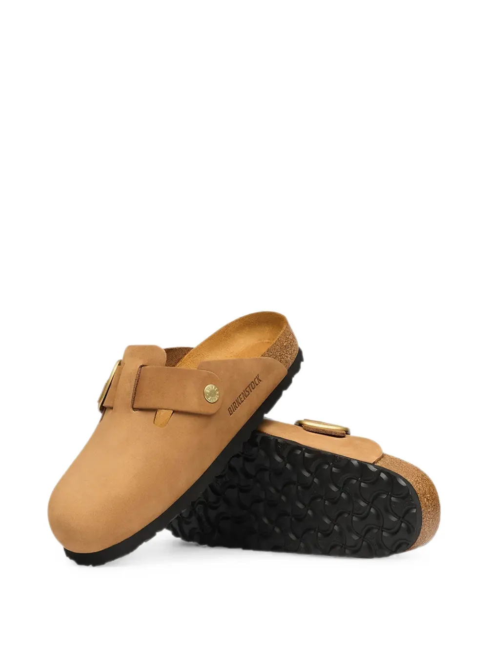 Birkenstock big-buckle leather sandals Bruin