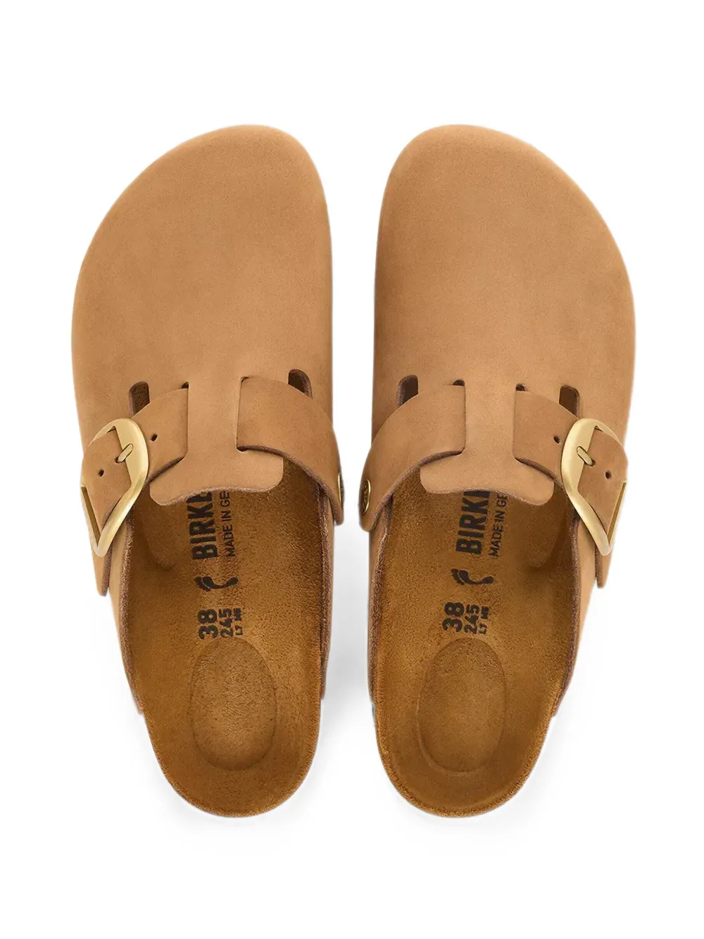 Birkenstock big-buckle leather sandals Bruin
