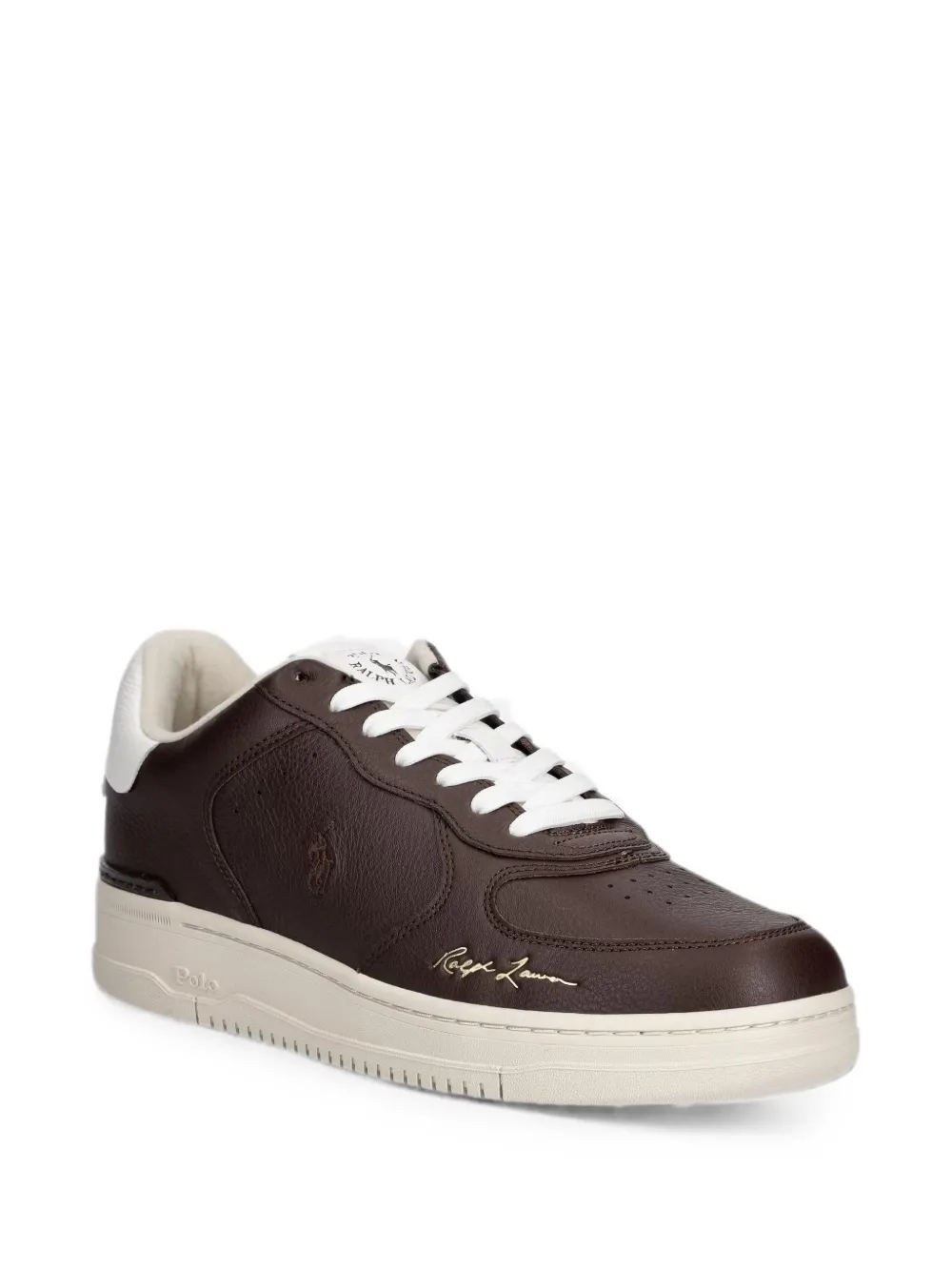 Polo Ralph Lauren logo-embroidered calf leather sneakers Bruin
