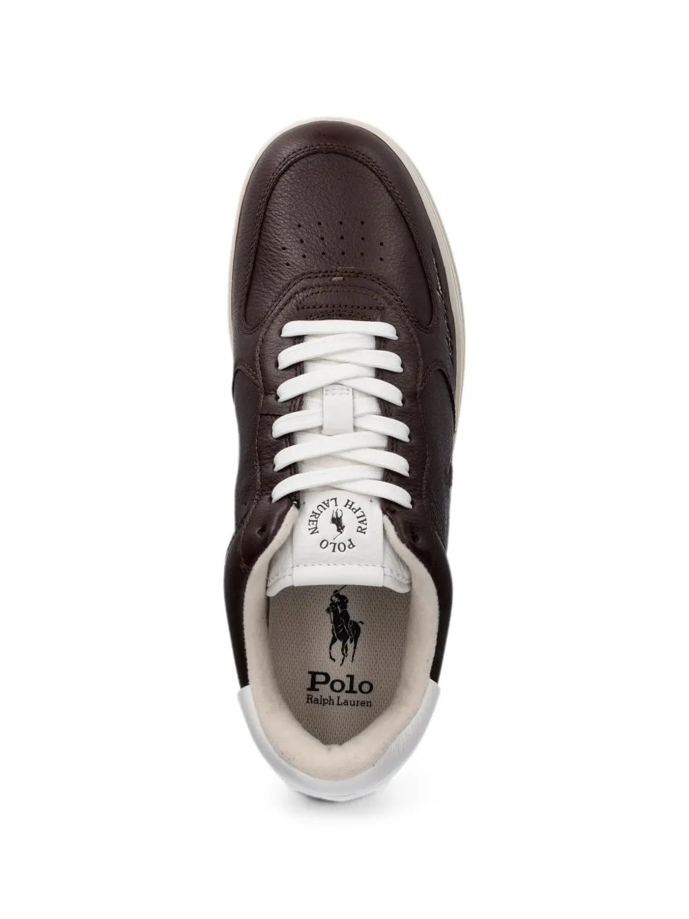 Polo Ralph Lauren logo-embroidered calf leather sneakers Bruin