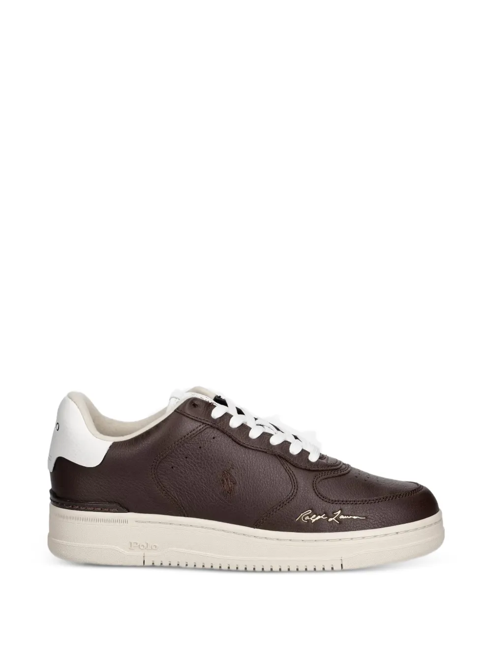 Polo Ralph Lauren Mastr Ct Rib logo-embroidered calf suede sneakers Blauw
