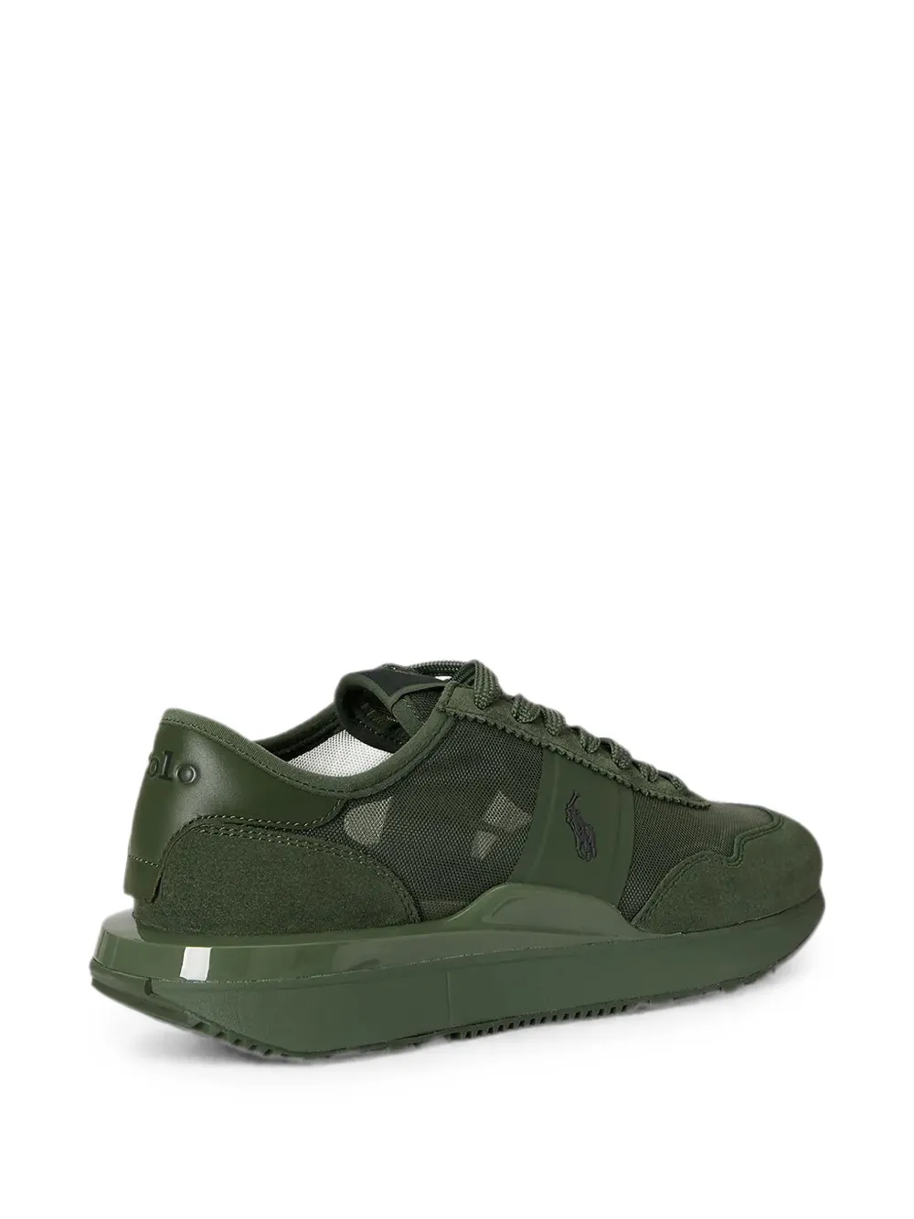 Polo Ralph Lauren Train 89 logo-patch panelled sneakers Groen