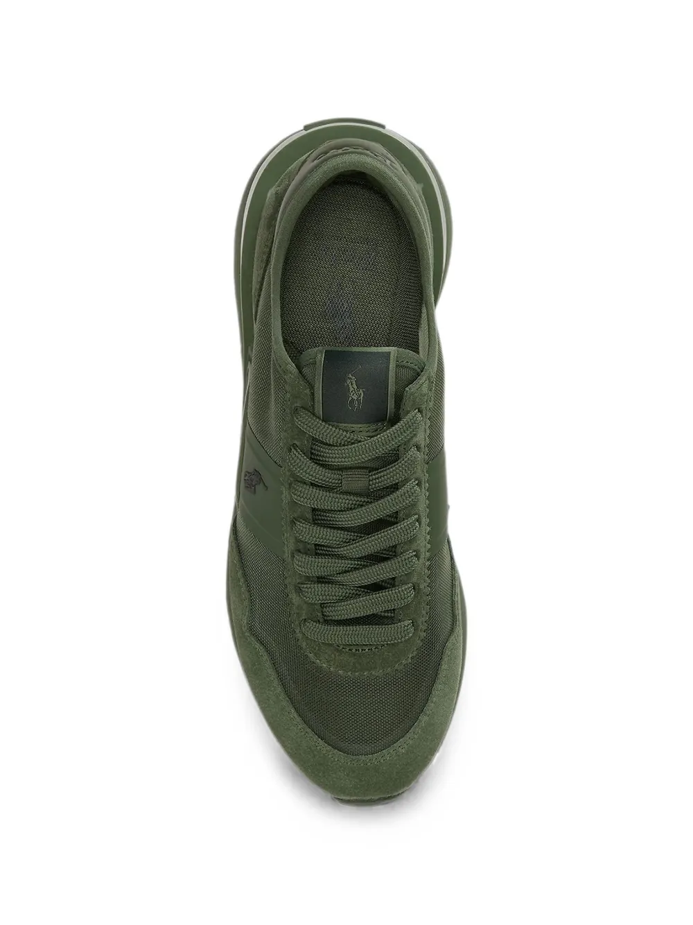 Polo Ralph Lauren Train 89 logo-patch panelled sneakers Groen