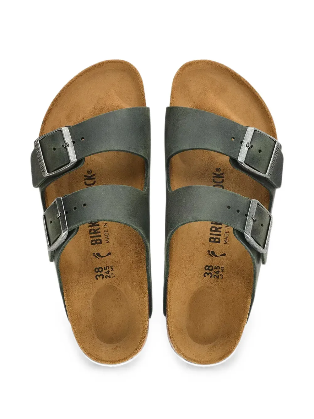 Birkenstock Arizona buckle-fastening sandals Groen