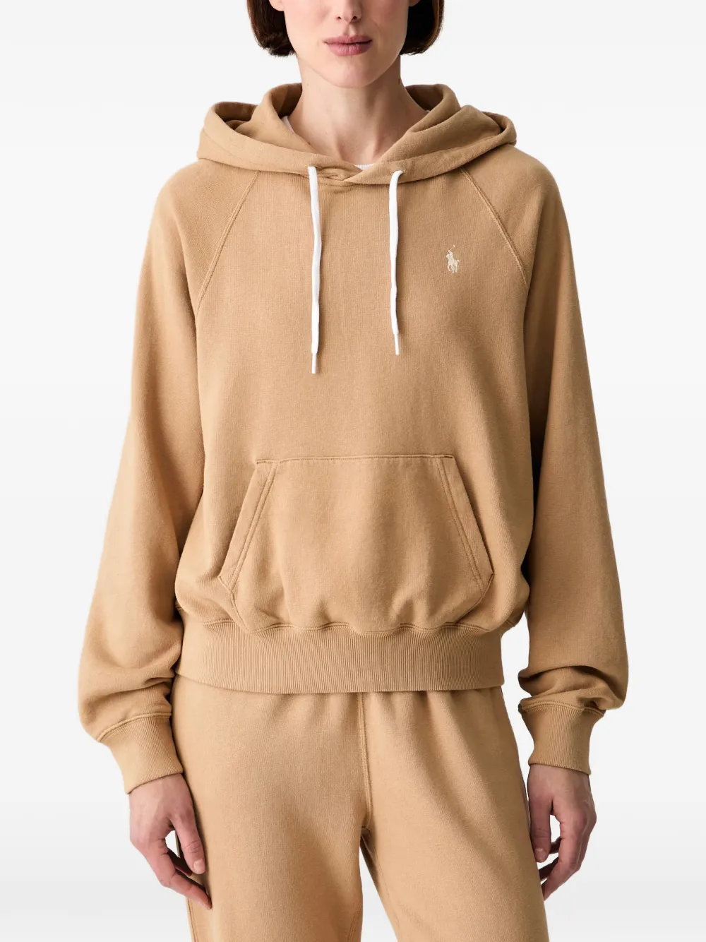 Polo Ralph Lauren embroidered-logo drawstring hoodie - Toni neutri
