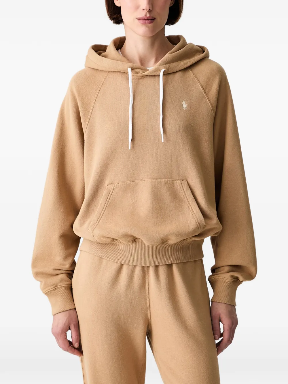 Polo Ralph Lauren Hoodie met geborduurd logo Beige