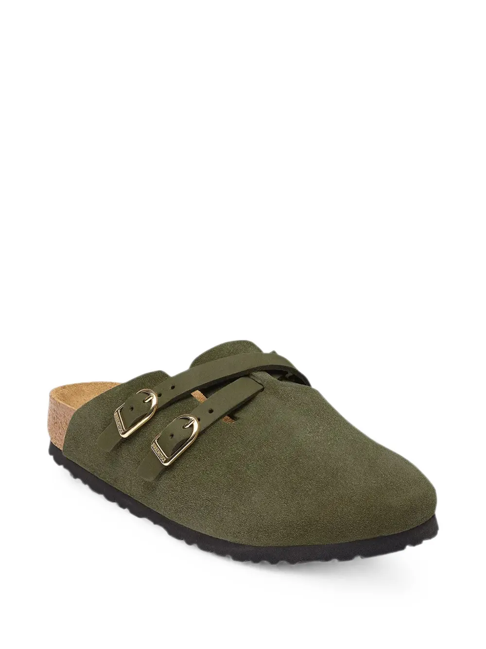 Birkenstock buckle-fastening suede sandals Groen