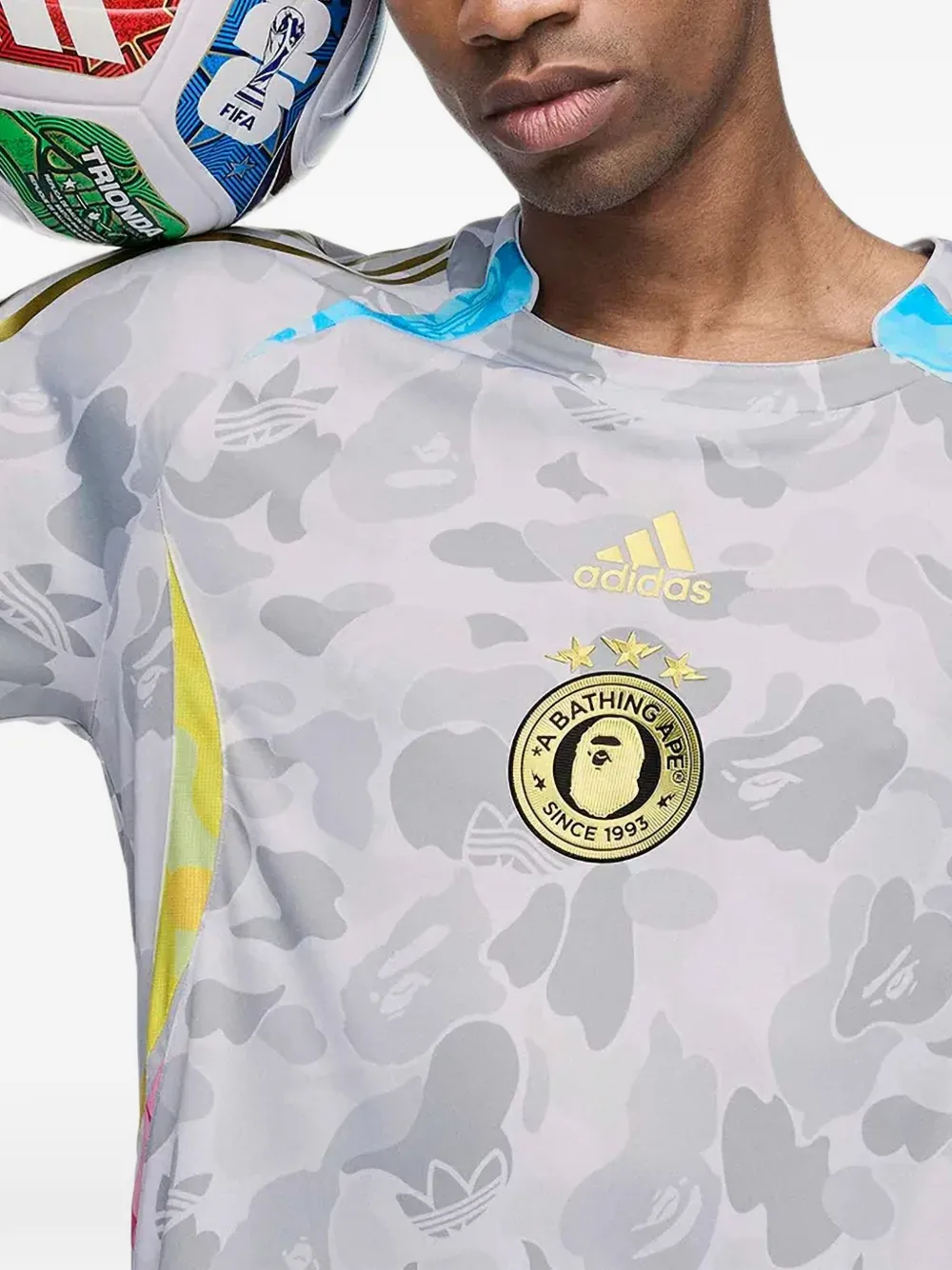 adidas x A Bathing Ape Teamgeist T-shirt Grijs