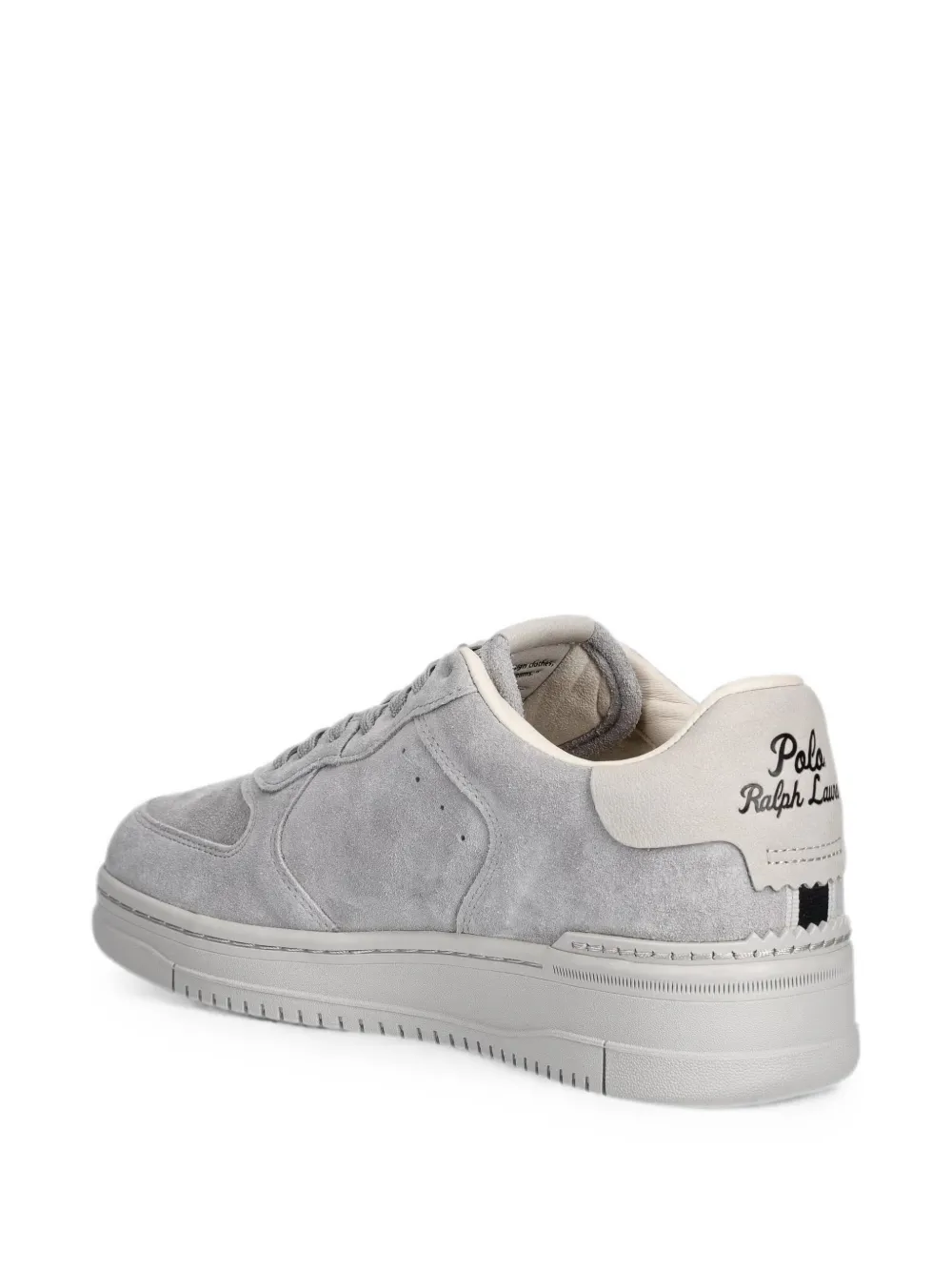 Polo Ralph Lauren Mastr Ct Rib logo-embroidered suede sneakers Grijs