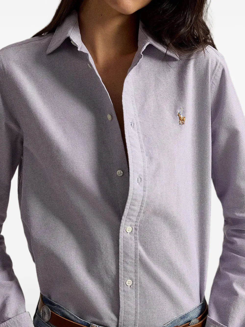 Polo Ralph Lauren Blouse met geborduurd logo Paars