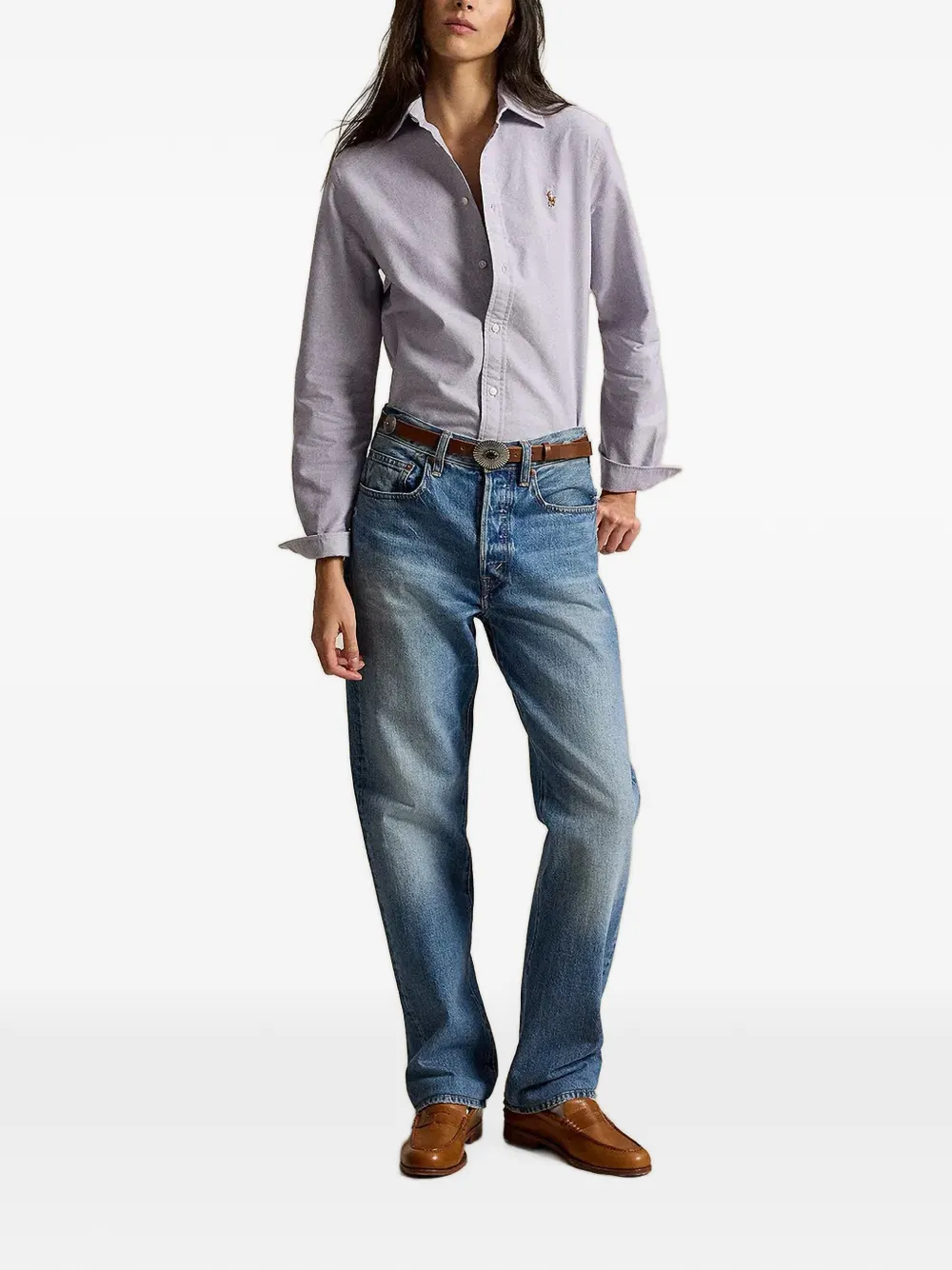 Polo Ralph Lauren Blouse met geborduurd logo Paars