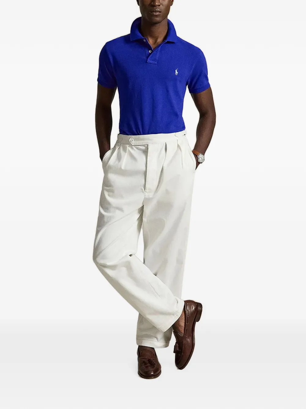 Polo Ralph Lauren Piqué poloshirt met geborduurd logo Blauw