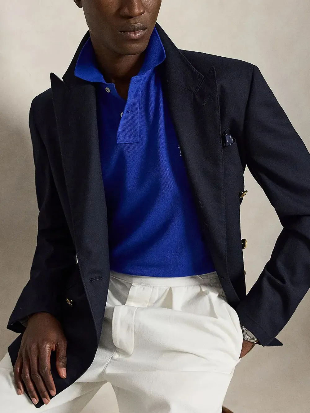 Polo Ralph Lauren Piqué poloshirt met geborduurd logo Blauw