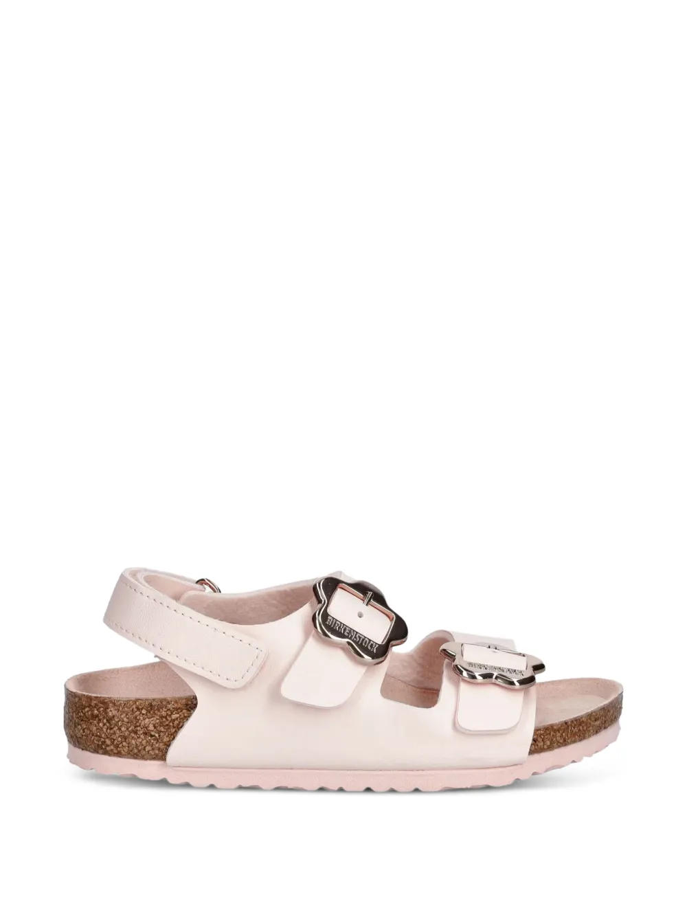 Birkenstock Kids flower-buckle touch-strap sandals Roze