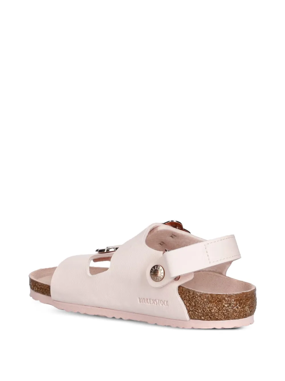 Birkenstock Kids flower-buckle touch-strap sandals Roze