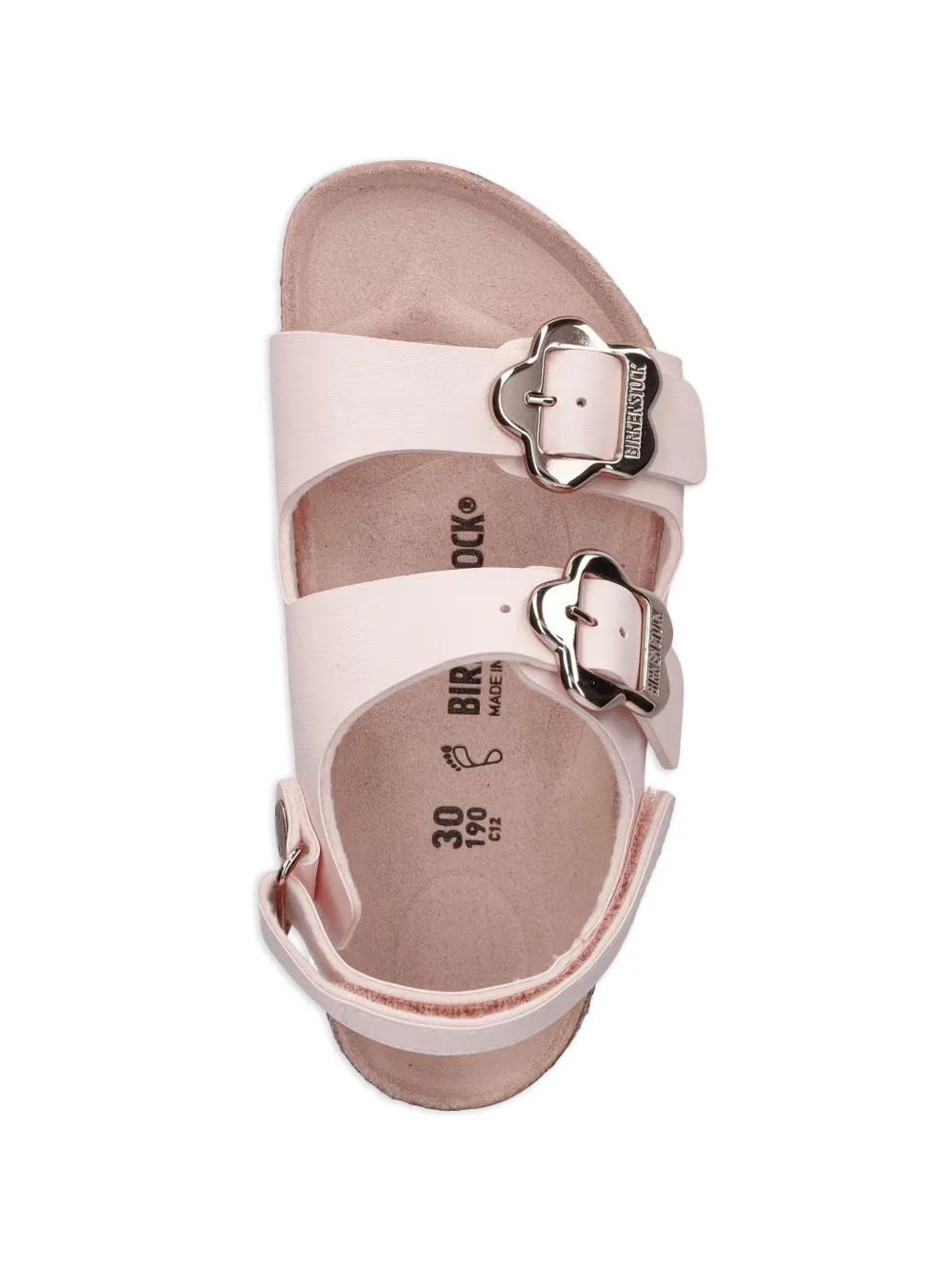 Birkenstock Kids flower-buckle touch-strap sandals Roze
