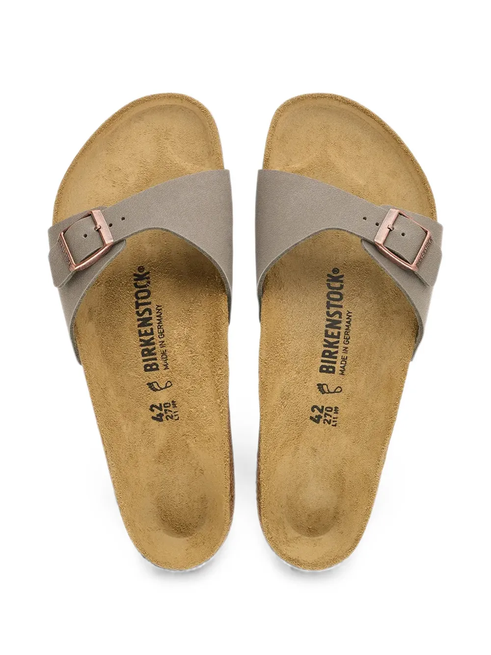 Birkenstock buckle-fastening slides Grijs