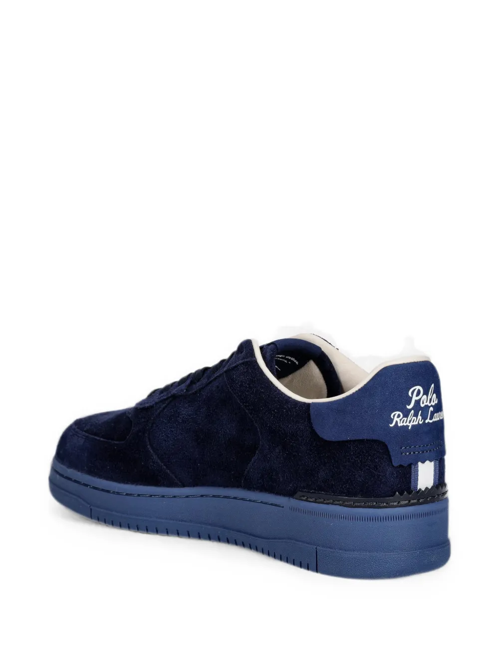 Polo Ralph Lauren Mastr Ct Rib logo-embroidered calf suede sneakers Blauw