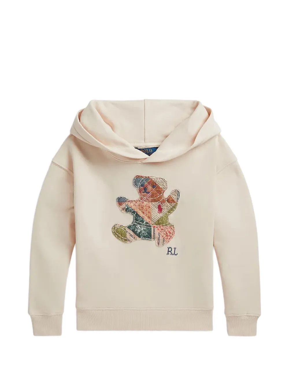 POLO RALPH LAUREN KIDS Polo Bear patchwork hoodie - Toni neutri