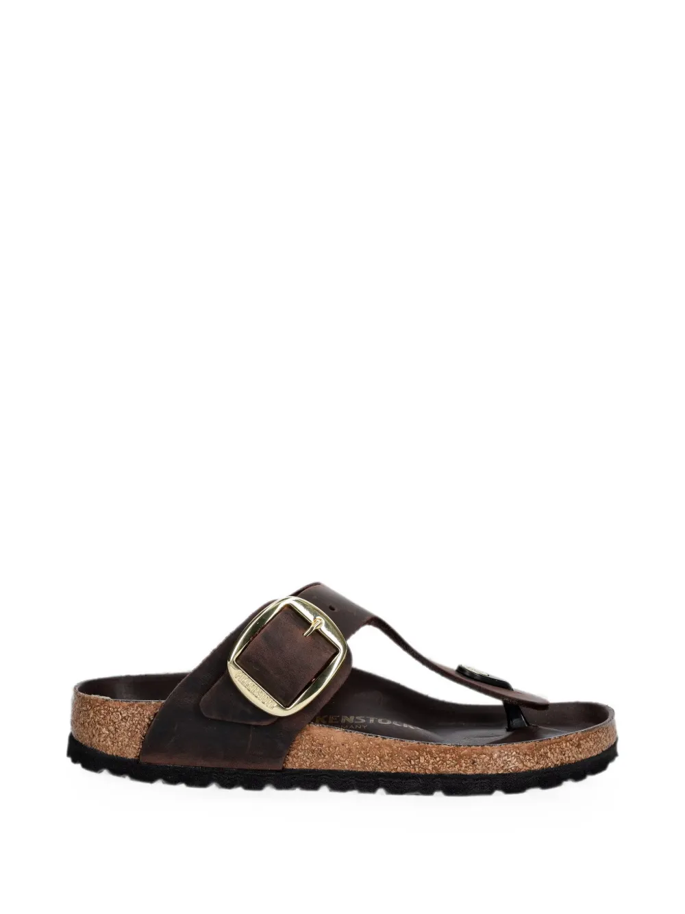 Birkenstock Gizeh Big Buckle leather sandals Bruin
