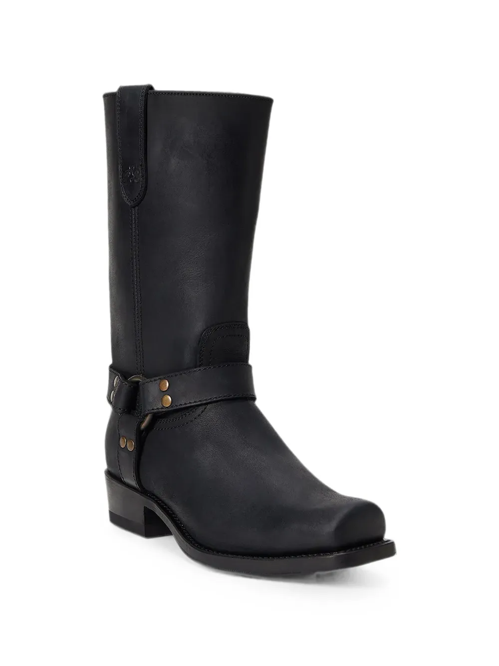Polo Ralph Lauren harness square-toe boots Zwart