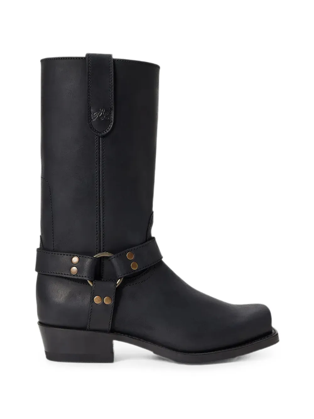 Polo Ralph Lauren harness square-toe boots Zwart