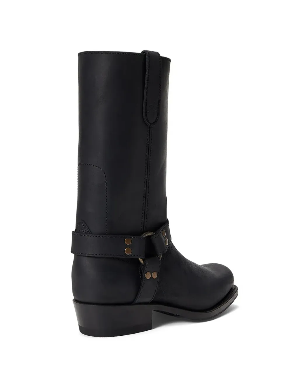 Polo Ralph Lauren harness square-toe boots Zwart