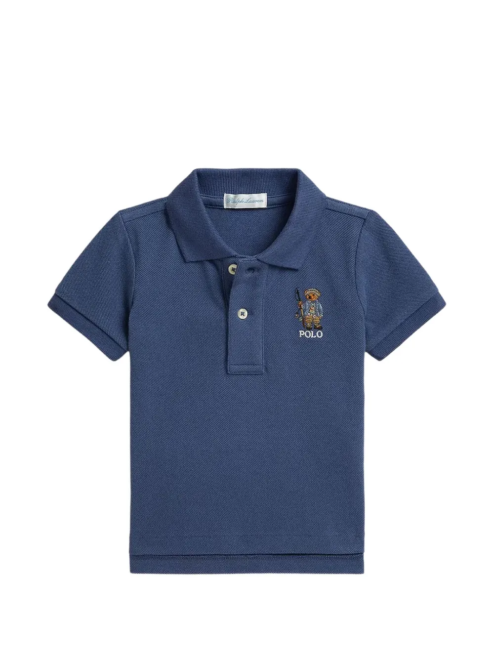 POLO RALPH LAUREN KIDS Polo Bear piqué polo shirt - Blu