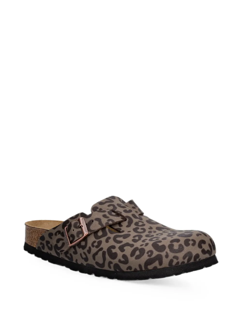 Birkenstock Kids leopard-print buckle-fastening sandals Bruin