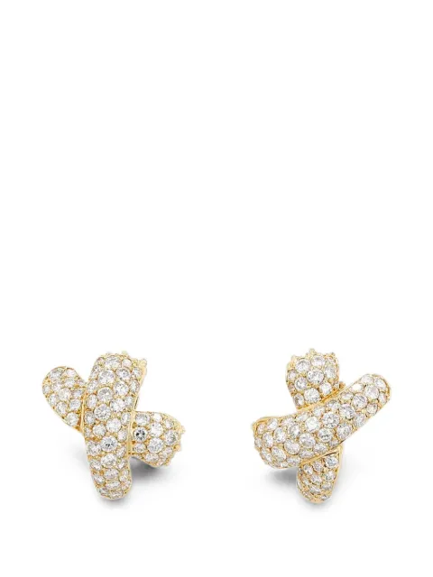 Fred 1970s Ombre Féline diamond clip-on earrings