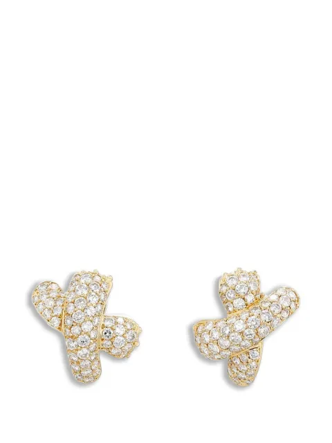 Fred 1970s Ombre Féline diamond clip-on earrings