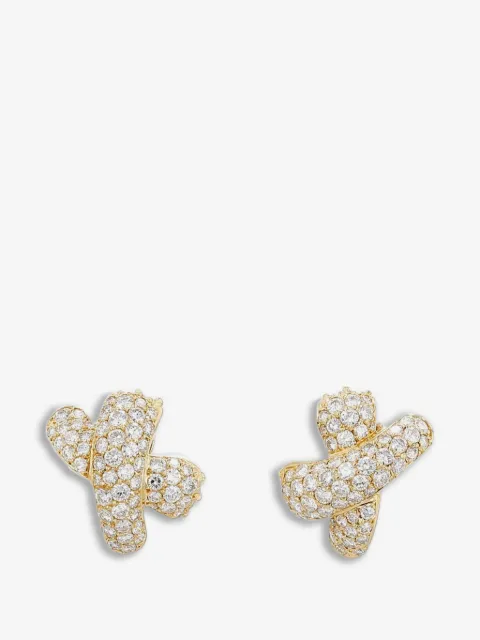 Fred 1970s Ombre Féline diamond clip-on earrings
