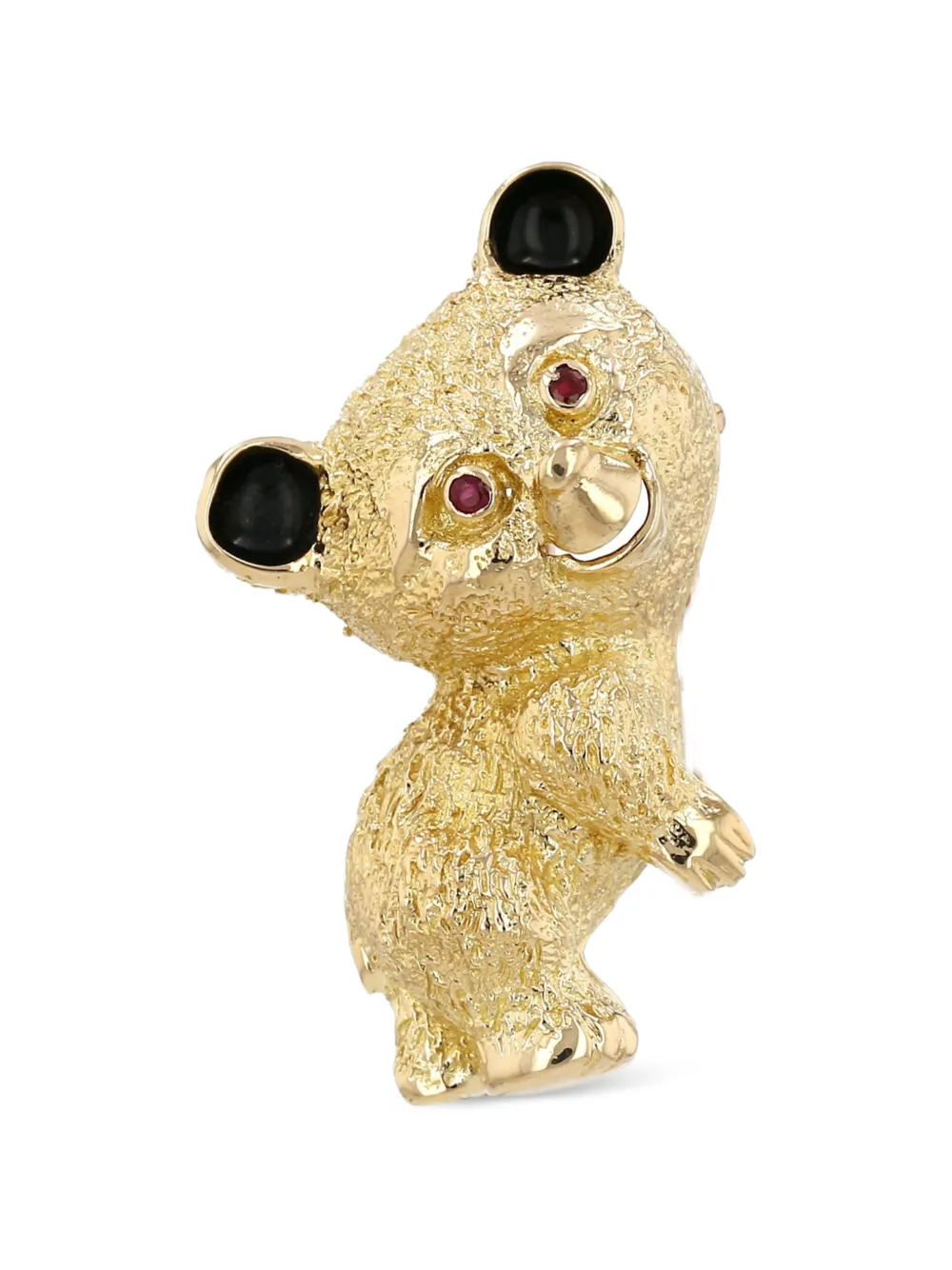 Cartier 1960s ruby and enamel bear brooch - Oro