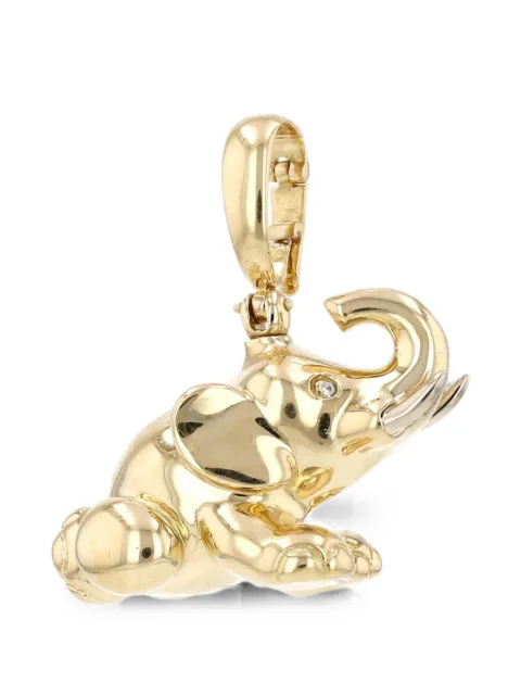 Fred 1980s diamond elephant pendant