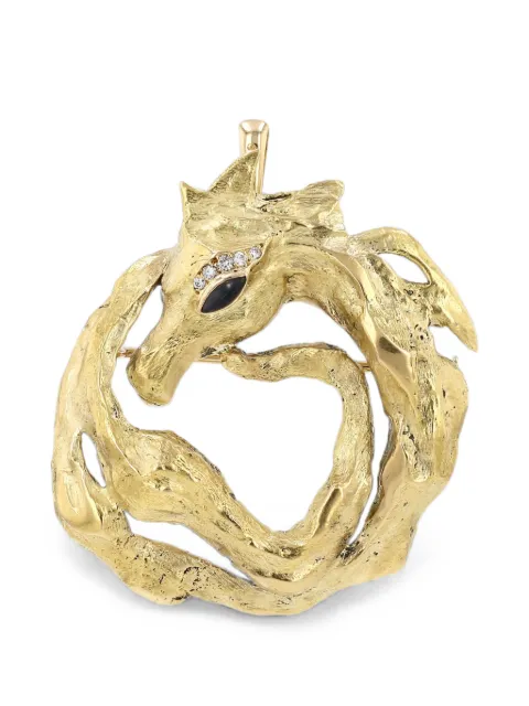 Cartier 1970s diamond and onyx dragon pendant