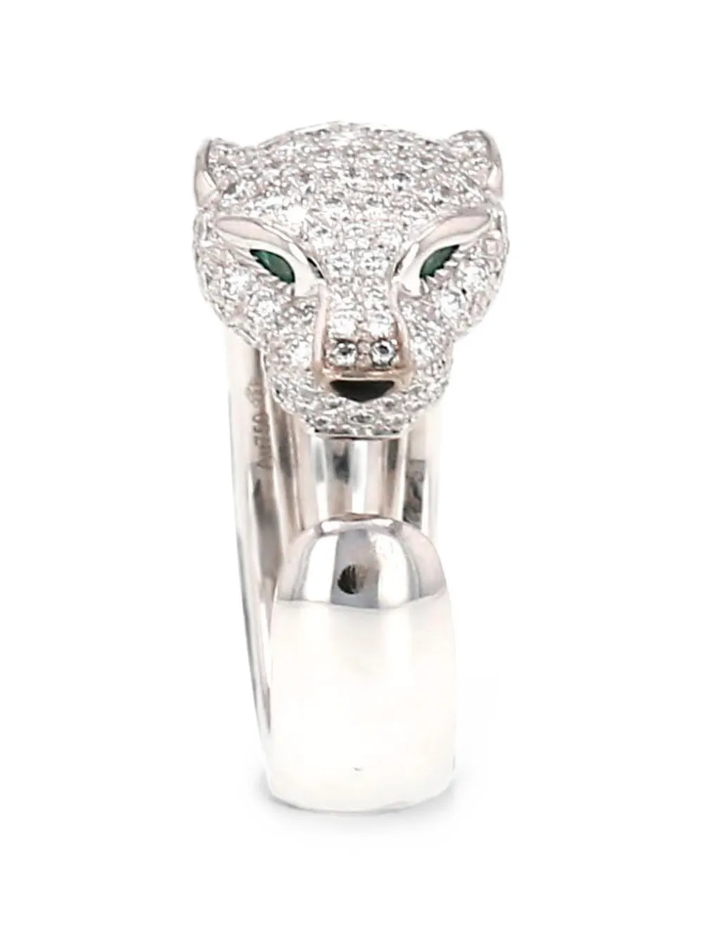 Cartier 2020s Panthère diamond and emerald ring - Argento