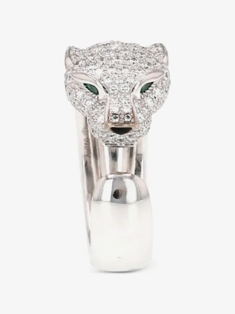 Cartier 2020s Panthère diamond and emerald ring