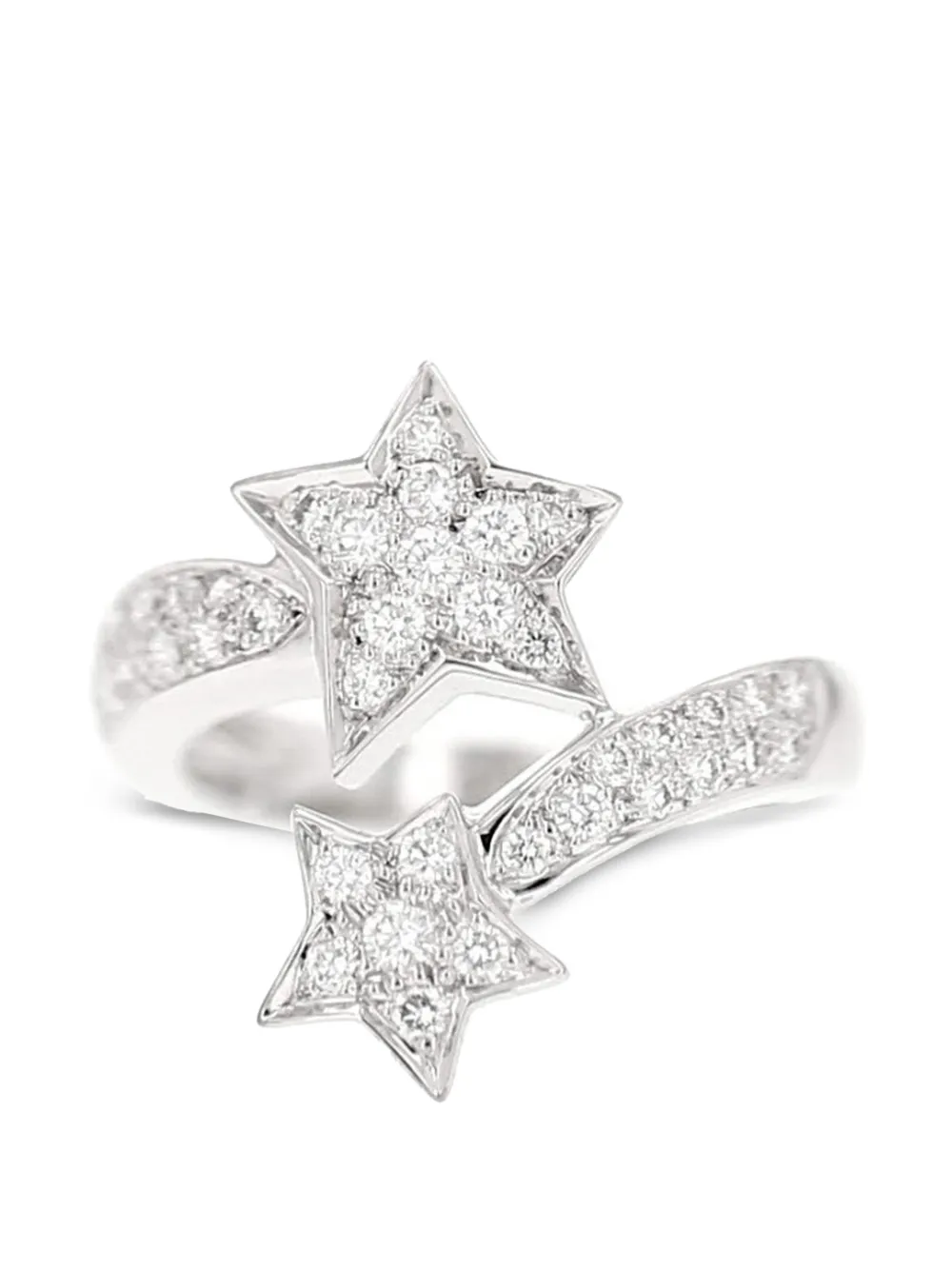 CHANEL Pre-Owned 2010s Comète Géode diamond ring - Argento