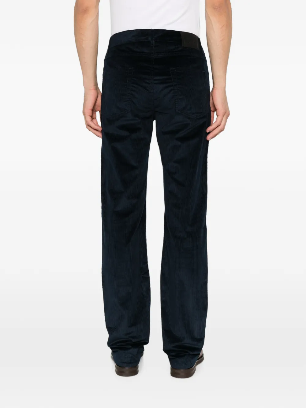 ETRO Ribfluwelen straight broek Blauw