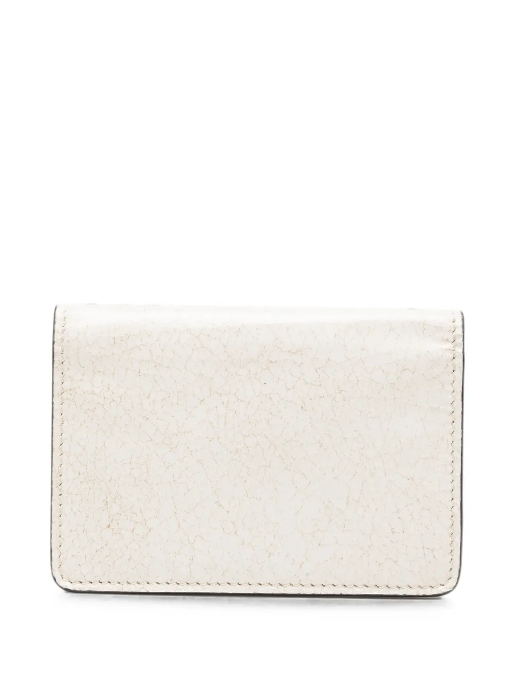 HIDESINS crinkled-effect logo-print wallet - Nude