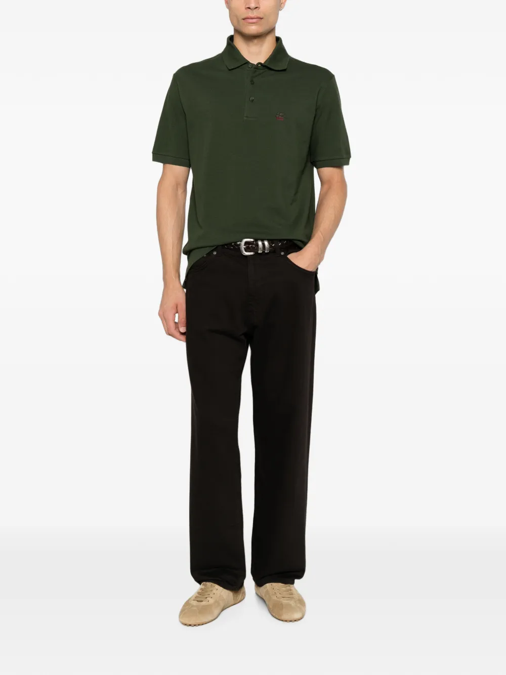 ETRO Poloshirt met geborduurd logo Groen